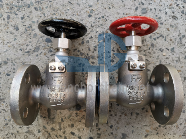 JIS F 7351 5K SCS16 স্টেইনলেস স্টীল স্ক্রু ডাউন চেক গ্লোব ভালভ