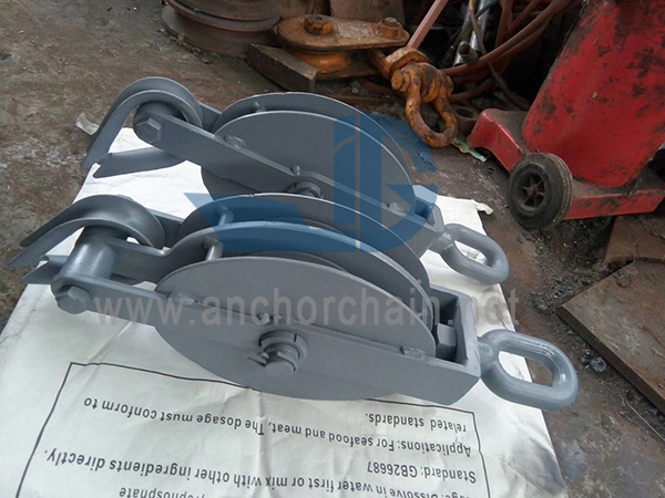 JIS F3419 ফাইবার দড়ির জন্য সুইভেল সহ ইস্পাত গাই ব্লক করে
