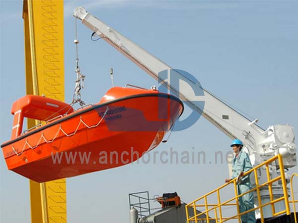 একক আর্ম ম্যানুয়াল Slewing Liferaft Davit